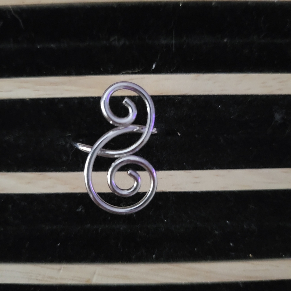 925 Silver Swirl Ring Adjustable